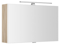 CLOE szafka z lustrem z oświetleniem LED, 80x50x18cm, wiąz Bardini