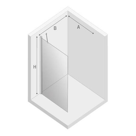 KABINA NEW SOLEO WALK-IN  110x195 CZYSTE 6mm ACTIVE SHIELD