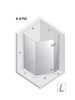 Kabina NESTA GUNMETAL BRUSHED 1D pięciokątna lewa Drzwi P 100x80x200 czyste 6mm Active Shield 2.0