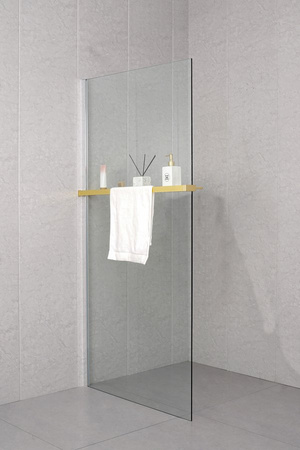 Półka skracana do kabin prysznicowych walk-in 60-140 cm, złoty mat