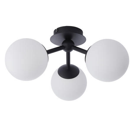 Pulsa Bathroom 3 Ceiling Light Black 175x395mm