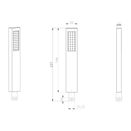 Słuchawka prysznicowa, 200mm, złoto mat