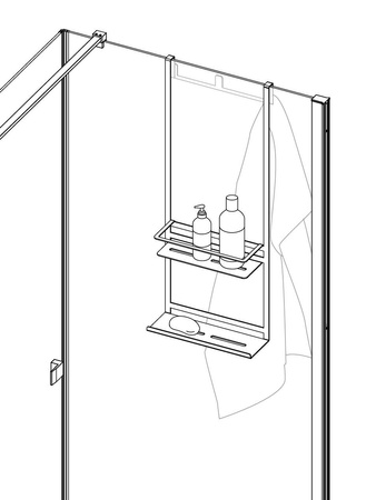 Półka wieszana na kabinę