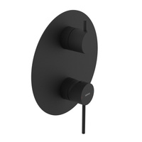 ULTRASAN bateria prysznicowa podtynkowa, 3 wyjścia, obrotowy przełącznik, czarny mat