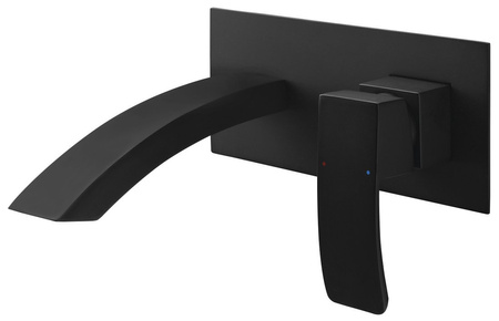 GINKO bateria umywalkowa podtynkowa, czarny mat