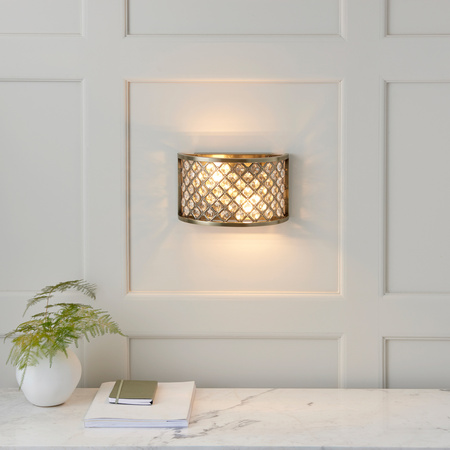Hudson Wall Light Antique Brass 150x255mm