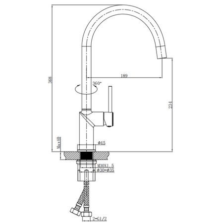 Bateria kuchenna Orion Matt Black