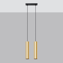 Lampa Wisząca LAGOS 2 złoty połysk