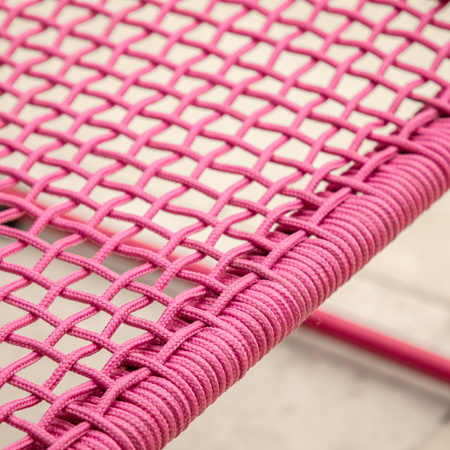 Sassano Lounge Chair with Footstool Pink