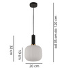 LAMPA WISZĄCA LOFT BIAŁO-CZARNA GATO