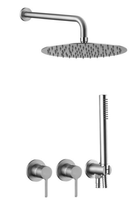 Zesta natryskowy podtynkowy L-200mm fi-25cm-Emmevi Rubinetterie/Filo inox