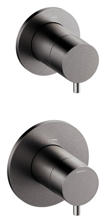 Zestaw termostatyczny 2-drożny szczotkowany grafit pvd