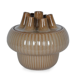 Wazon dekoracyjny BIZZOTTO OLYSSIA H25,5 – taupe, kamionka