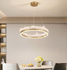 Lampa wisząca MONTANA 60 cm - LED, złoty kryształowy ring