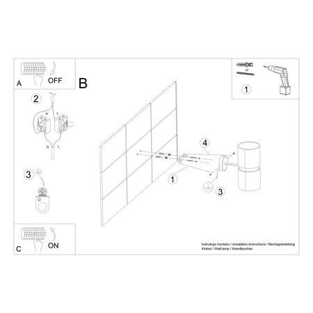Kinkiet KUKKIA czarna