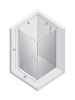 Kabina prysznicowa NEW SOLEO GOLD BRUSHED 1D prostokątna U 80x100x195 szkło czyste 6mm Active Shield 2.0