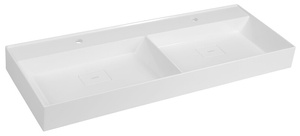 GODIVA umywalka kompozytowa podwójna 119x44cm, biały