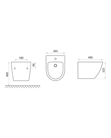 Bidet wiszący Sofi Checked Gold