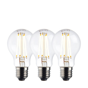 E27 LED Filament GLS (3pk) Clear Glass