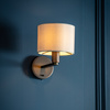 Daley Wall Light Bronze & Marble Faux Silk