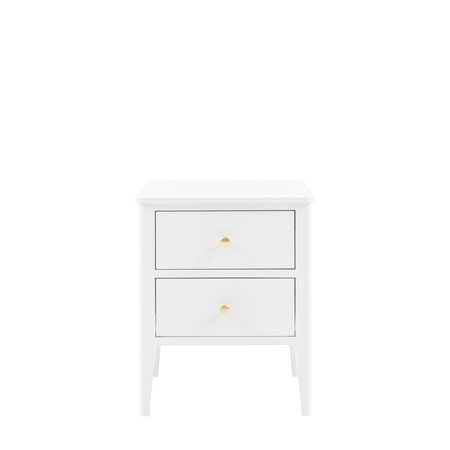 Acton 2 Drawer Bedside White 450x400x550mm