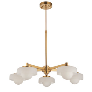 Boss 5 Pendant Light Brushed Aged Brass