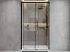 LUXOR BLACK drzwi prysznicowe 1100 mm, szkło czyste