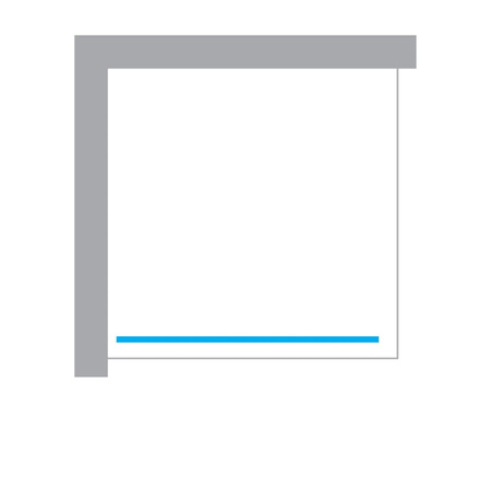 NZ4 Kabina prysznicowa AVEXA NICKEL BRUSHED walk-in 50x200 szkło czyste 8mm Active Shield 2.0 WIESZAK