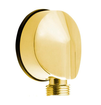 Przyłącze kątowe, średnica 50mm, złoto