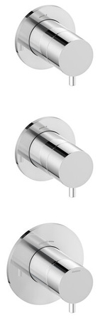 Zestaw termostatyczny + zawory odcinające chrom