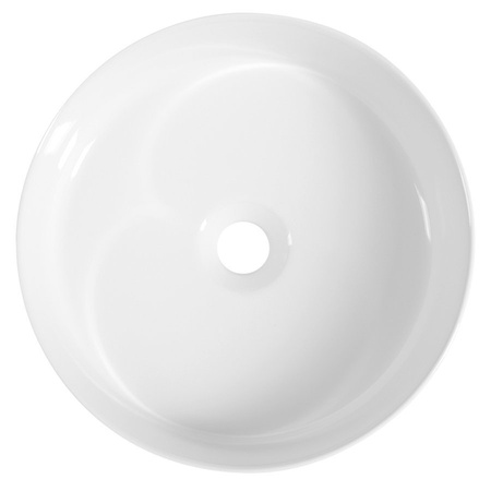 INFINITY ROUND umywalka ceramiczna nablatowa, Ø36cm, biała