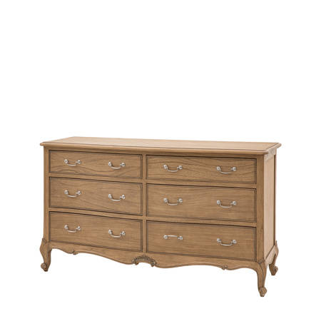 Chic 6 Drawer Chest Weathered 1470x510x827mm