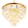 Lampa wisząca SPLENDORE 80 cm - żyrandol złoto-kryształowy