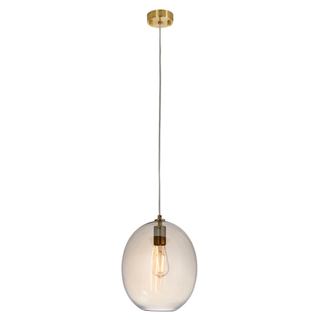 Kelda Oval Pendant Satin Brass Champagne