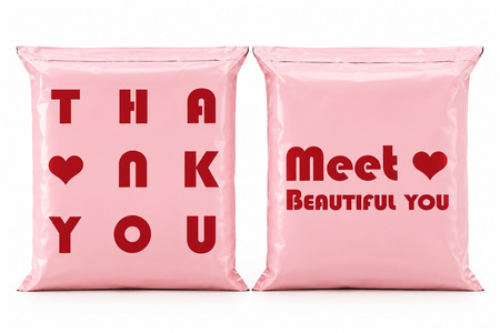 Zestaw toreb kurierskich SHP HEART S      różowe 20 szt