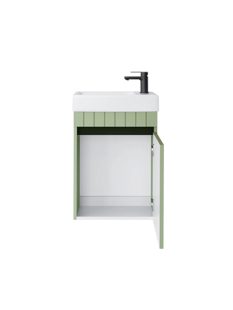 Szafka łazienkowa wisząca z umywalką 40 cm szałwia mat MISENO 001-SU40-03+TR41355