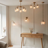 Ashcroft Ribbed 5 Pendant Light Brushed Aged Brass