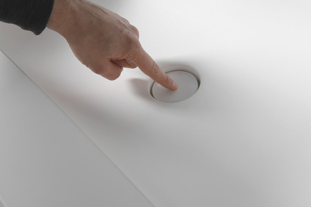 EMICO umywalka, 140x50 cm, wersja L, Rockstone biały mat