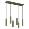 Lampa wisząca IVAR 6L zielona oliwka LED 4000K