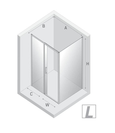 Kabina prysznicowa PRIME 1D prostokątna L 100x75x200 szkło czyste 6mm Active Shield 2.0