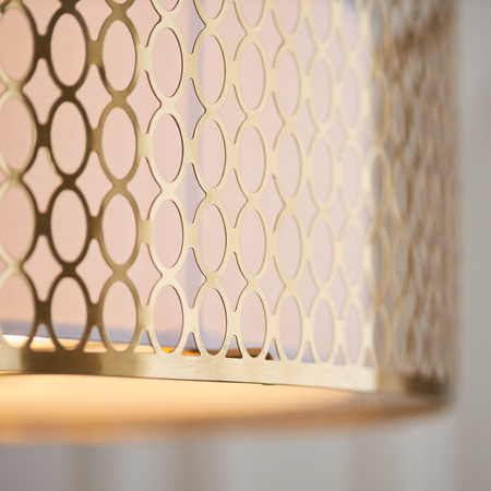Lampa sufitowa Cordero – złota / biała, 43 × 43 × 26 cm