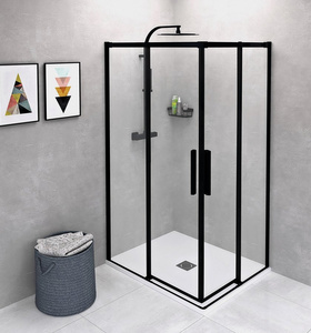 ALTIS BLACK kabina prysznicowa 1000x900 mm, wariant L/R, wejście z rogu