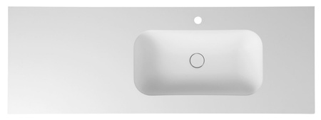 ARUBA umywalka prawa, 170x51,5 cm, Rockstone biały mat