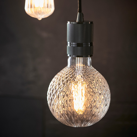 Żarówka LED – przezroczysta, 4W LED E27 ciepła biel, 2200 K, 12,5 × 12,5 × 17,5 cm