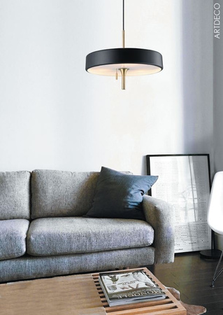 Lampa wisząca ARTDECO 35 cm - biało - złota do salonu