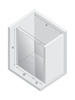 Drzwi wnękowe NEW SOLEO BLACK 1D U 150x195 szkło czyste 6mm Active Shield 2.0 - wsp. równoległy