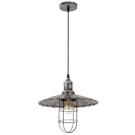 LAMPA WISZĄCA KINKIET LOFTOWY STARE SREBRO LATARO W1
