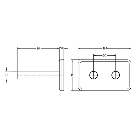 Rozeta maskująca do zestawu TWIN, czarny mat