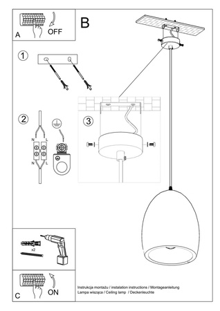 Lampa wisząca ceramiczna FLAWIUSZ