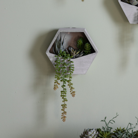 Wall Planter with Agave Succulent mix H380mm